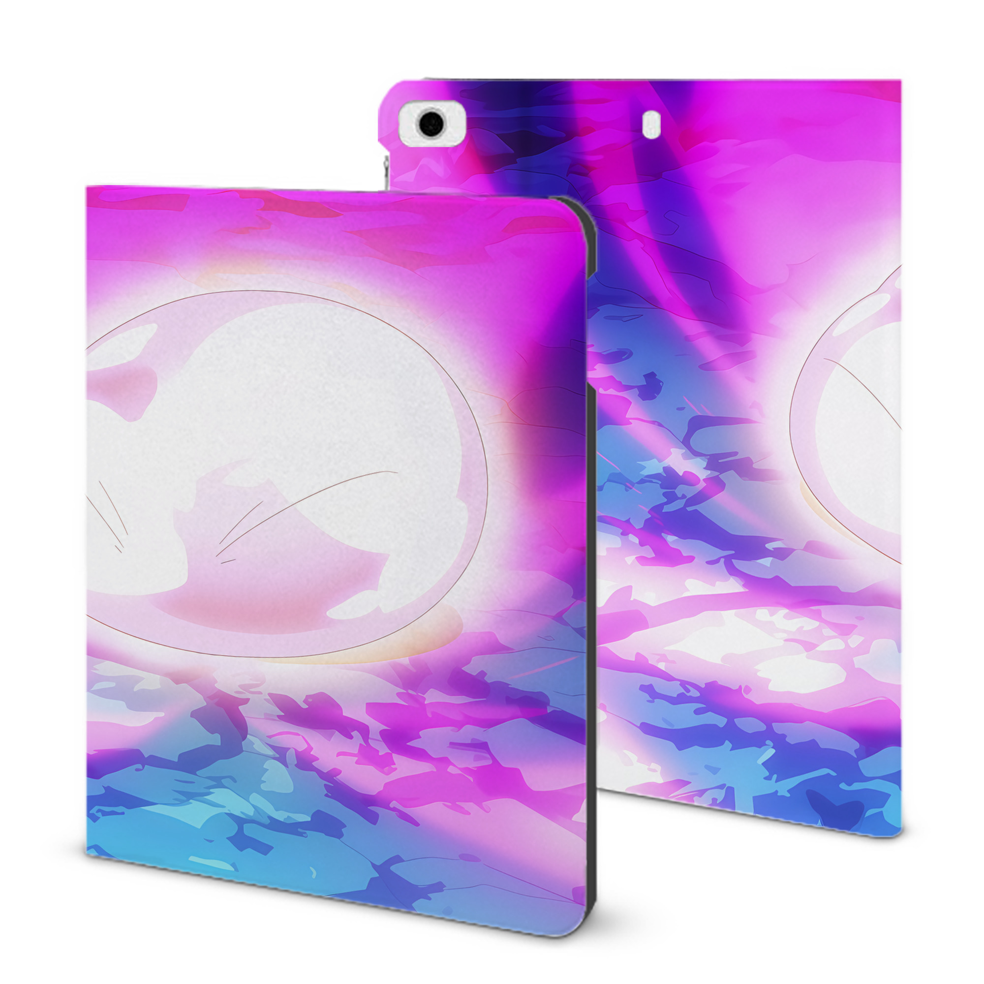 （画像用） 転スラ Regarding Reincarnated to Slime IPad ケース ブック型 PUレザー TPU 耐衝撃 軽量 薄型 ペン収納なし 全面保護 IPad 各モデル対応